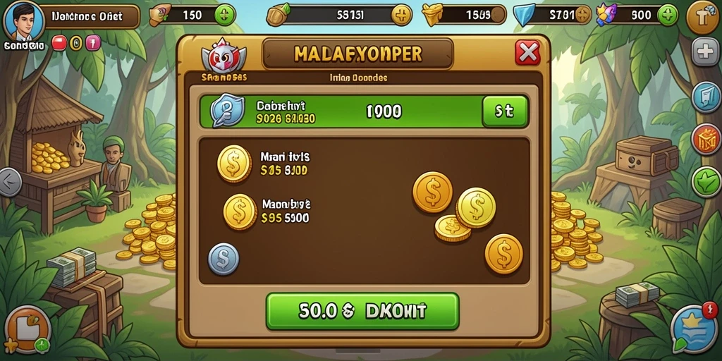 Pemandangan dunia game yang indah dan penuh warna.